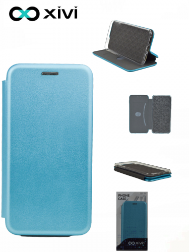 Чехол-книжка Xivi для SAMSUNG Galaxy A41, Fashion Case, на магните, экокожа, цвет голубой 5