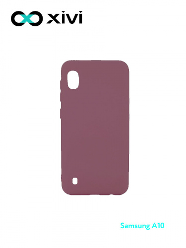 Накладка задняя Xivi для SAMSUNG Galaxy A10 A105, Silicon Case, силикон, матовая, №73, цвет винный 1