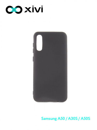 Накладка задняя Xivi для SAMSUNG Galaxy A50 A30S A50S, Silicon Case, силикон, матовая, №1, цвет чёрный 1