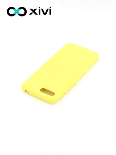 Накладка задняя Xivi для HUAWEI Honor 10, Silicon Case, силикон, матовая, №41, цвет жёлтый 4