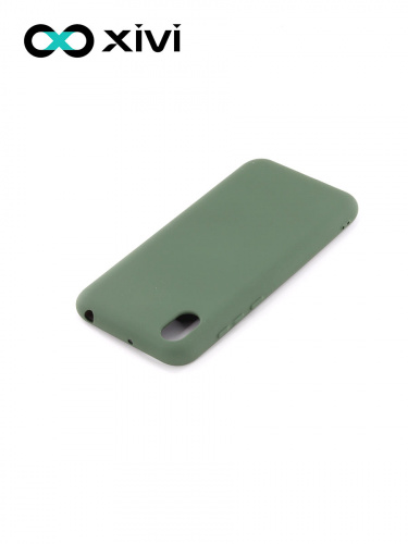 Накладка задняя Xivi для HUAWEI Y5 (2019) 8S, Silicon Case, силикон, матовая, №59, цвет темно-зеленый 4