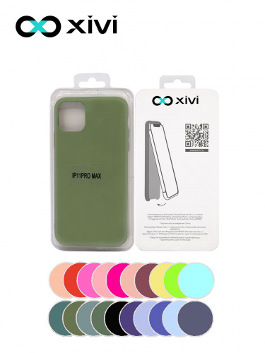 Накладка задняя Xivi для APPLE iPhone 11 Pro Max, Silicon Case, силикон, матовая, №57, цвет зелёный 5