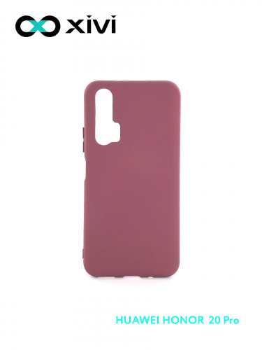 Накладка задняя Xivi для HUAWEI HONOR 20 PRO, Silicon Case, силикон, матовая, №73, цвет винный 1