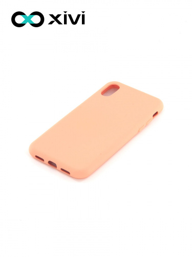 Накладка задняя Xivi для APPLE iPhone X XS, Silicon Case, силикон, матовая, №30, цвет розовый 3