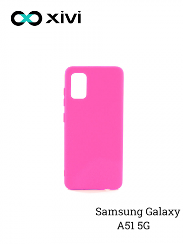 Накладка задняя Xivi для SAMSUNG Galaxy A51 5G, Silicon Case, силикон, матовая, №33, цвет розовый 1