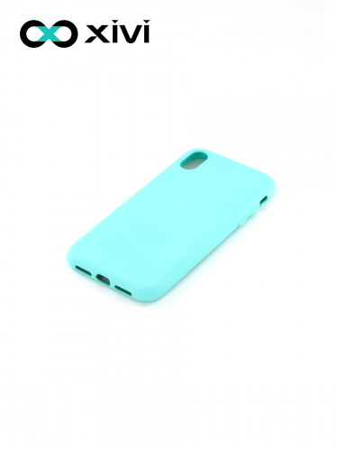 Накладка задняя Xivi для APPLE iPhone XR, Silicon Case, силикон, матовая, №8, цвет голубой 3