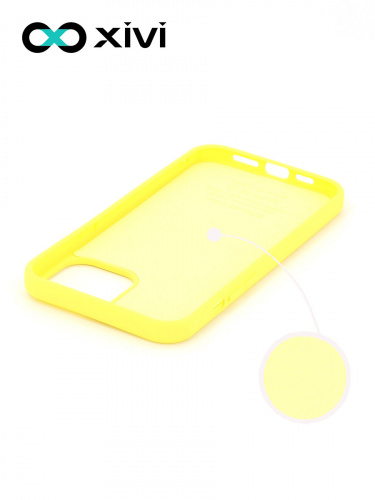 Накладка задняя Xivi для APPLE iPhone 12 6.7, Silicon Case, силикон, матовая, №41, цвет жёлтый 2