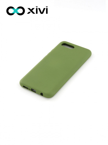Накладка задняя Xivi для HUAWEI Honor 10, Silicon Case, силикон, матовая, №57, цвет зелёный 3
