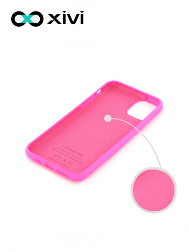 Накладка задняя Xivi для APPLE iPhone 11 Pro Max, Silicon Case, силикон, матовая, №33, цвет розовый 2