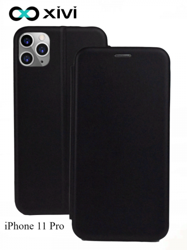Чехол-книжка Xivi для APPLE iPhone 11 Pro, Fashion Case, на магните, экокожа, цвет чёрный 1