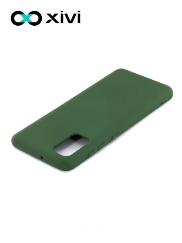 Накладка задняя Xivi для SAMSUNG Galaxy A41, Silicon Case, силикон, матовая, №59, цвет темно-зеленый 4