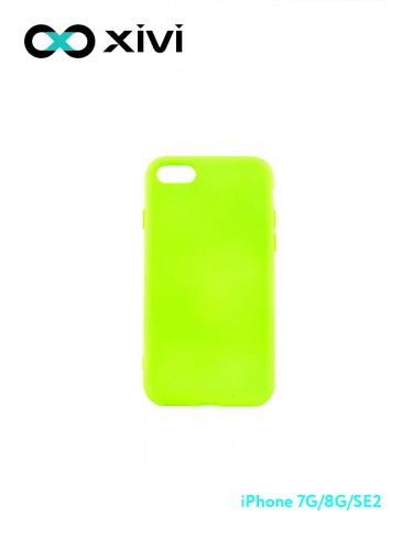 Накладка задняя Xivi для APPLE iPhone 7 8 SE2, Silicon Case, силикон, матовая, №61, цвет салатовый 10