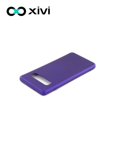 Накладка задняя Xivi для SAMSUNG  Galaxy S10, Silicon Case, силикон, матовая, №17, цвет фиолетовый 4