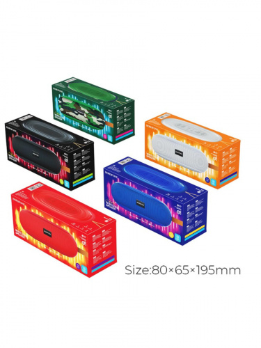 Колонка портативная Borofone, BR9, Erudite, пластик, TF, USB, AUX, TWS, FM, цвет камуфляж 2