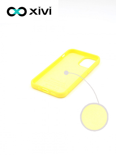 Накладка задняя Xivi для APPLE iPhone 12 5.4, Silicon Case, силикон, матовая, №41, цвет жёлтый 2