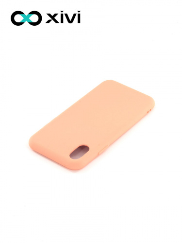 Накладка задняя Xivi для APPLE iPhone X XS, Silicon Case, силикон, матовая, №30, цвет розовый 4