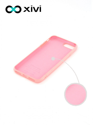 Накладка задняя Xivi для APPLE iPhone 7 8 Plus, Silicon Case, силикон, матовая, №19, цвет розовый 2