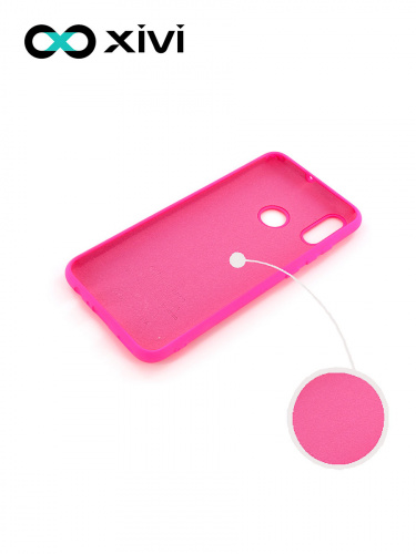Накладка задняя Xivi для HUAWEI P Smart (2019), Silicon Case, силикон, матовая, №64, цвет фуксия 2