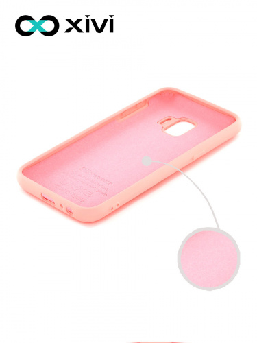 Накладка задняя Xivi для SAMSUNG Galaxy J2 CORE J260, Silicon Case, силикон, матовая, №19, цвет розовый 2