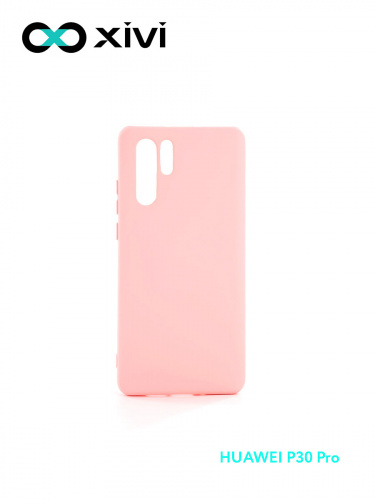 Накладка задняя Xivi для HUAWEI P30 Pro, Silicon Case, силикон, матовая, №19, цвет розовый 1