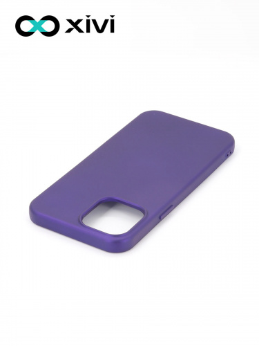 Накладка задняя Xivi для APPLE iPhone 12 6.1 6.1 Pro, Silicon Case, силикон, матовая, №17, цвет фиолетовый 4