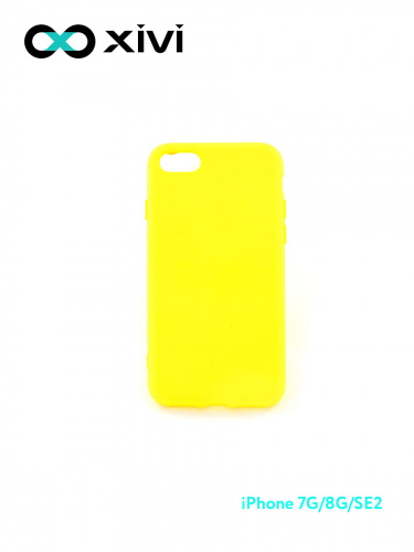 Накладка задняя Xivi для APPLE iPhone 7 8 SE2, Silicon Case, силикон, матовая, №41, цвет жёлтый 10