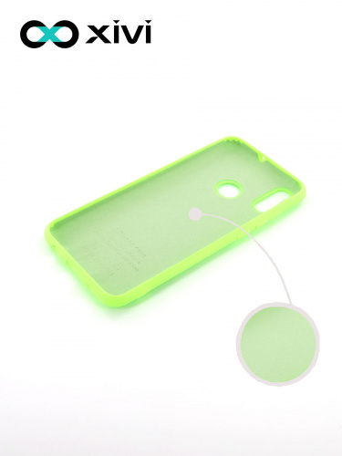 Накладка задняя Xivi для HUAWEI P Smart (2019), Silicon Case, силикон, матовая, №61, цвет салатовый 2