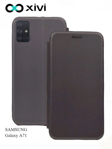 Чехол-книжка Xivi для SAMSUNG Galaxy A71, Fashion Case, на магните, экокожа, цвет серый 1