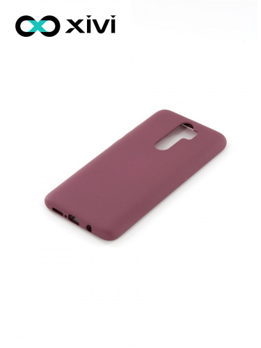 Накладка задняя Xivi для XIAOMI REDMI NOTE 8 PRO, Silicon Case, силикон, матовая, №73, цвет винный 3