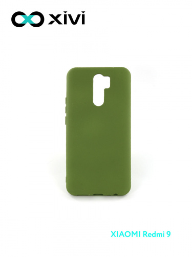 Накладка задняя Xivi для XIAOMI Redmi 9, Silicon Case, силикон, матовая, №57, цвет зелёный 1