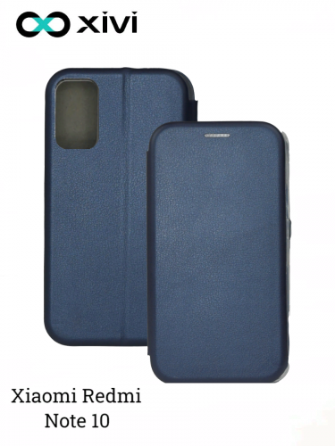 Чехол-книжка Xivi для XIAOMI REDMI NOTE 10 , Fashion Case, на магните, экокожа, цвет темно-синий 1