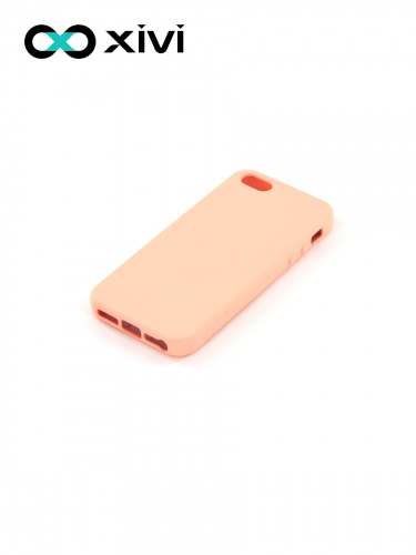 Накладка задняя Xivi для APPLE iPhone 5 5S SE, Silicon Case, силикон, матовая, №30, цвет розовый 3