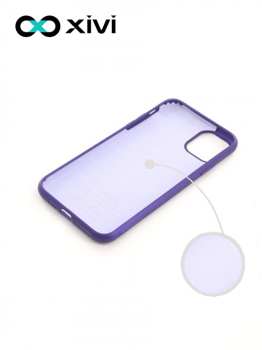 Накладка задняя Xivi для APPLE iPhone 11 Pro, Silicon Case, силикон, матовая, №17, цвет фиолетовый 2