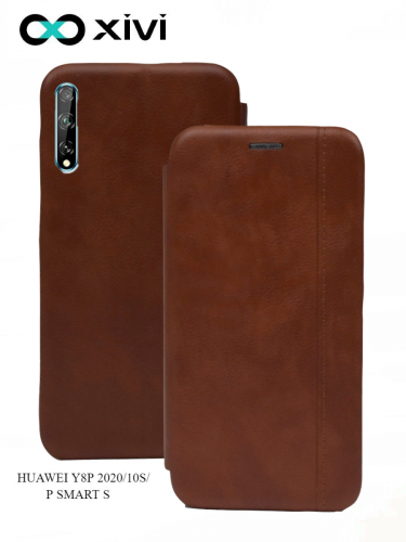 Чехол-книжка Xivi для HUAWEI Y8P 202010SP SMART S, Premium, вертикальный шов, на магните, экокожа, цвет светло-коричневый 1