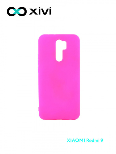 Накладка задняя Xivi для XIAOMI Redmi 9, Silicon Case, силикон, матовая, №64, цвет фуксия 1