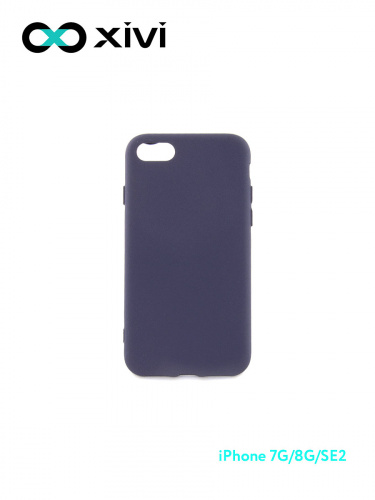 Накладка задняя Xivi для APPLE iPhone 7 8 SE2, Silicon Case, силикон, матовая, №2, цвет индиго, тёмный 10
