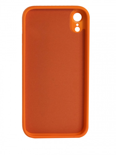 Накладка задняя для iPhone XR, Soft Touch, бархат, силикон, оранжевый, в техпаке