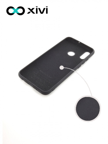 Накладка задняя Xivi для HUAWEI P Smart (2019), Silicon Case, силикон, матовая, №1, цвет чёрный 2