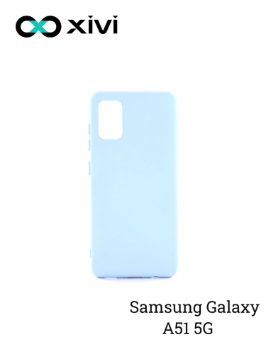 Накладка задняя Xivi для SAMSUNG Galaxy A51 5G, Silicon Case, силикон, матовая, №42, цвет сиреневый 1