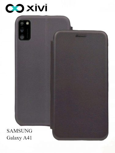 Чехол-книжка Xivi для SAMSUNG Galaxy A41, Fashion Case, на магните, экокожа, цвет серый 1