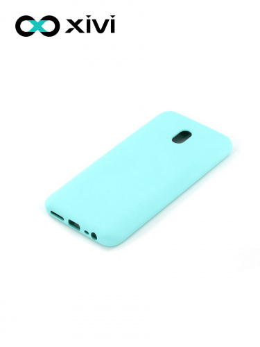 Накладка задняя Xivi для XIAOMI REDMI 8A, Silicon Case, силикон, матовая, №8, цвет голубой 3