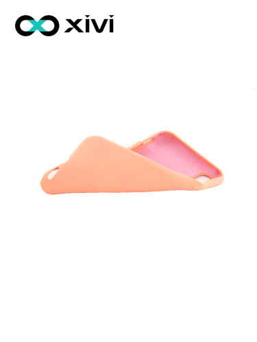 Накладка задняя Xivi для APPLE iPhone X XS, Silicon Case, силикон, матовая, №30, цвет розовый 6