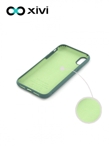 Накладка задняя Xivi для APPLE iPhone XR, Silicon Case, силикон, матовая, №56, цвет зелёный 2