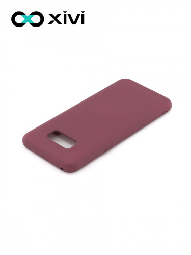 Накладка задняя Xivi для SAMSUNG Galaxy S8, Silicon Case, силикон, матовая, №73, цвет винный 4