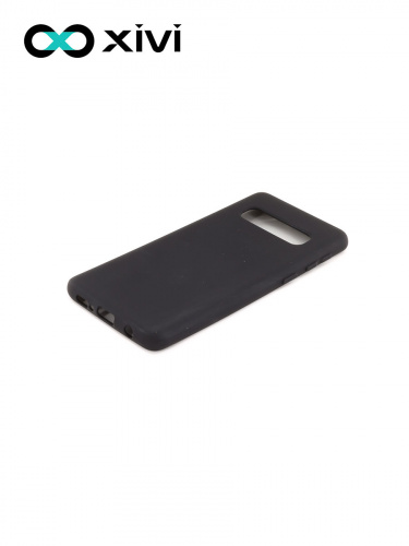 Накладка задняя Xivi для SAMSUNG  Galaxy S10, Silicon Case, силикон, матовая, №1, цвет чёрный 3