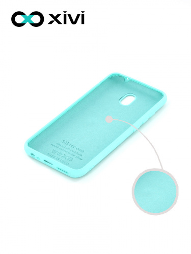 Накладка задняя Xivi для XIAOMI REDMI 8A, Silicon Case, силикон, матовая, №8, цвет голубой 2