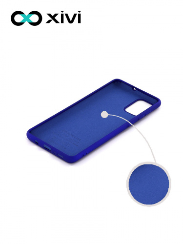 Накладка задняя Xivi для SAMSUNG Galaxy A31, Silicon Case, силикон, матовая, №47, цвет синий 2