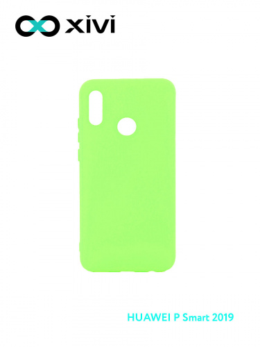 Накладка задняя Xivi для HUAWEI P Smart (2019), Silicon Case, силикон, матовая, №61, цвет салатовый 1