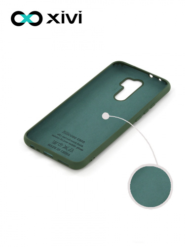 Накладка задняя Xivi для XIAOMI Redmi 9, Silicon Case, силикон, матовая, №59, цвет темно-зеленый 2