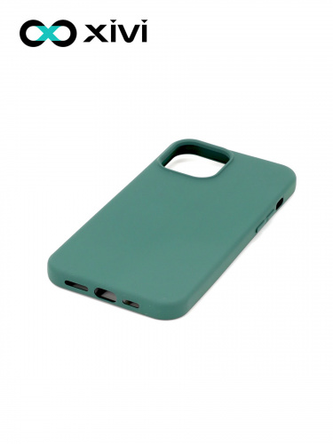 Накладка задняя Xivi для APPLE iPhone 12 6.1 6.1 Pro, Silicon Case, силикон, матовая, №46, цвет изумрудный 3